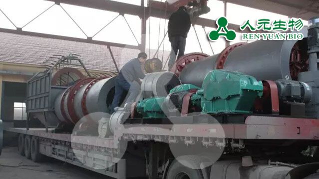 年产量4万吨生物有机肥设备发往安装现场