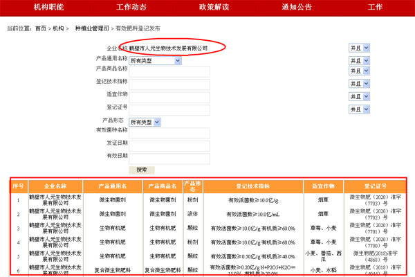 中国肥料登记证号码查询系统