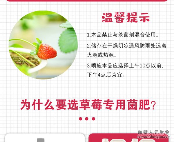 多氨豆粕菌肥系列草莓专用肥使用注意事项