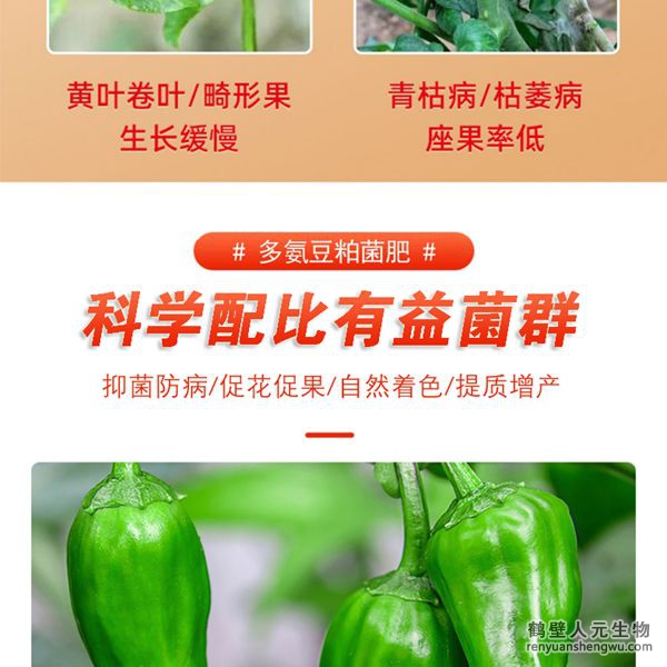 多氨豆粕菌肥系列辣椒专用肥产品特点1